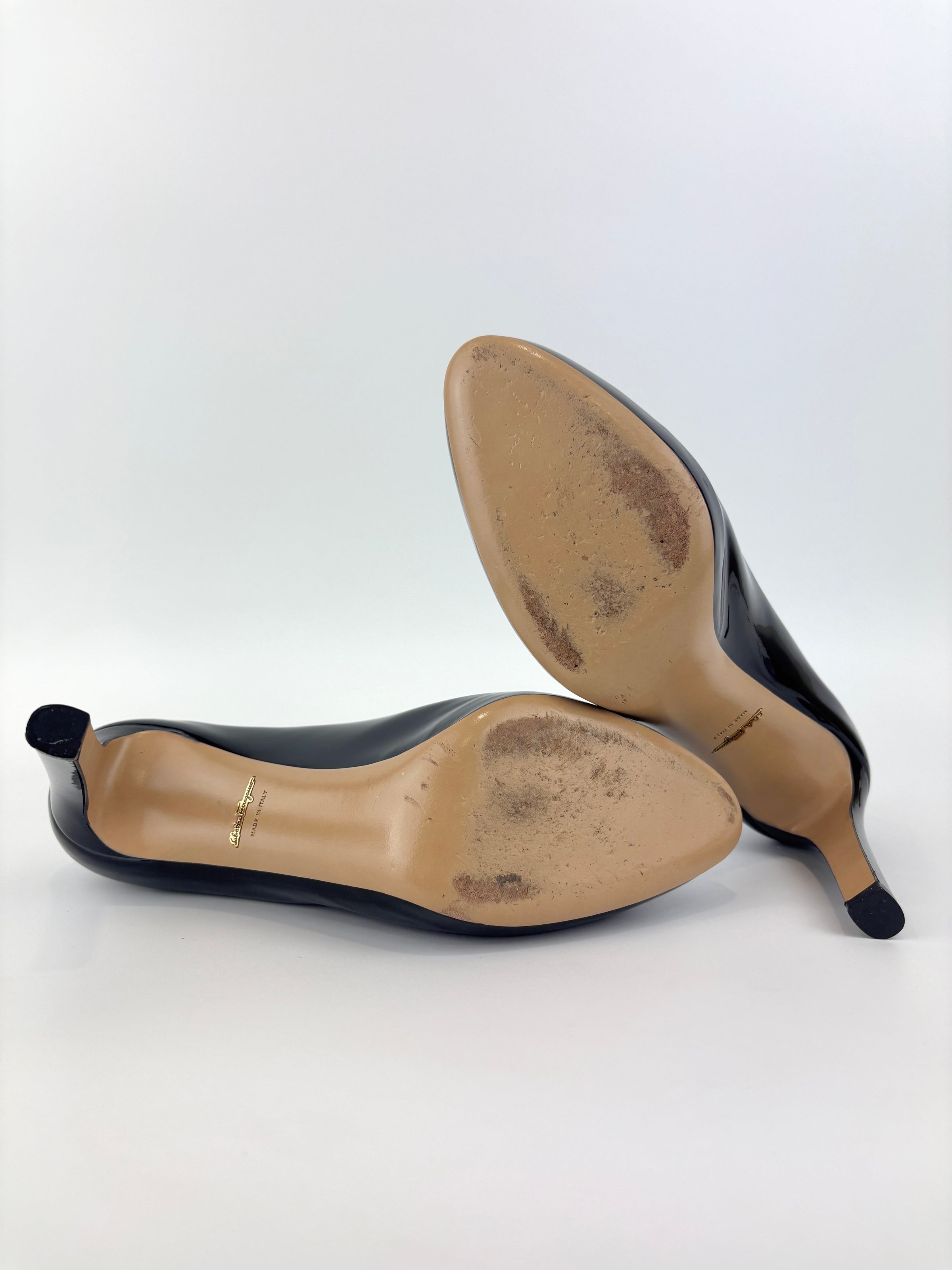 Leo 85 in Nero Patent Calfskin Size 7.5 - Glampot