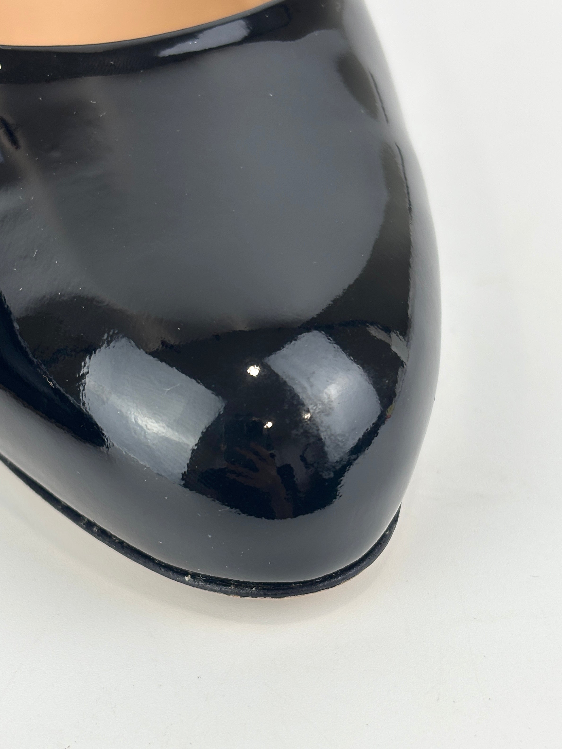 Leo 85 in Nero Patent Calfskin Size 7.5 - Glampot