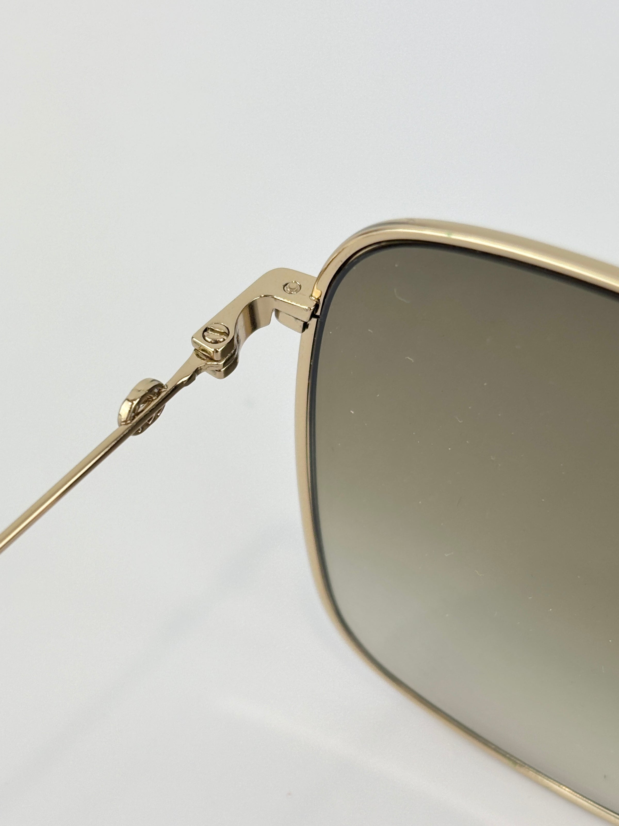 GG0394S Rectangular Metal Sunglasses in Green/Red with Gold Detail