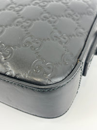 Signature Guccissima Embossed Leather Zip Clutch with Wristlet