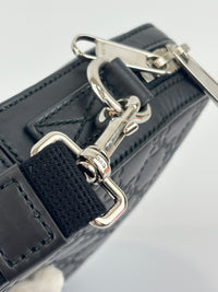 Signature Guccissima Embossed Leather Zip Clutch with Wristlet