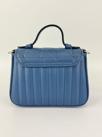 Blue Matelassé GG Marmont Top Handle Mini Tote Bag