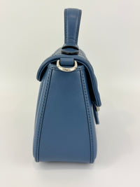 Blue Matelassé GG Marmont Top Handle Mini Tote Bag