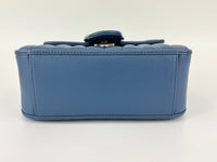 Blue Matelassé GG Marmont Top Handle Mini Tote Bag