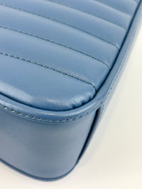 Blue Matelassé GG Marmont Top Handle Mini Tote Bag