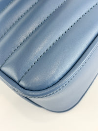 Blue Matelassé GG Marmont Top Handle Mini Tote Bag