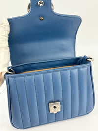 Blue Matelassé GG Marmont Top Handle Mini Tote Bag