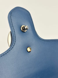 Blue Matelassé GG Marmont Top Handle Mini Tote Bag