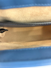 Blue Matelassé GG Marmont Top Handle Mini Tote Bag