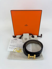 24mm Reversible Swift/Epsom Noir/Etoupe strap & Bubbles Buckle GHW - Glampot