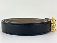 24mm Reversible Swift/Epsom Noir/Etoupe strap & Bubbles Buckle GHW - Glampot