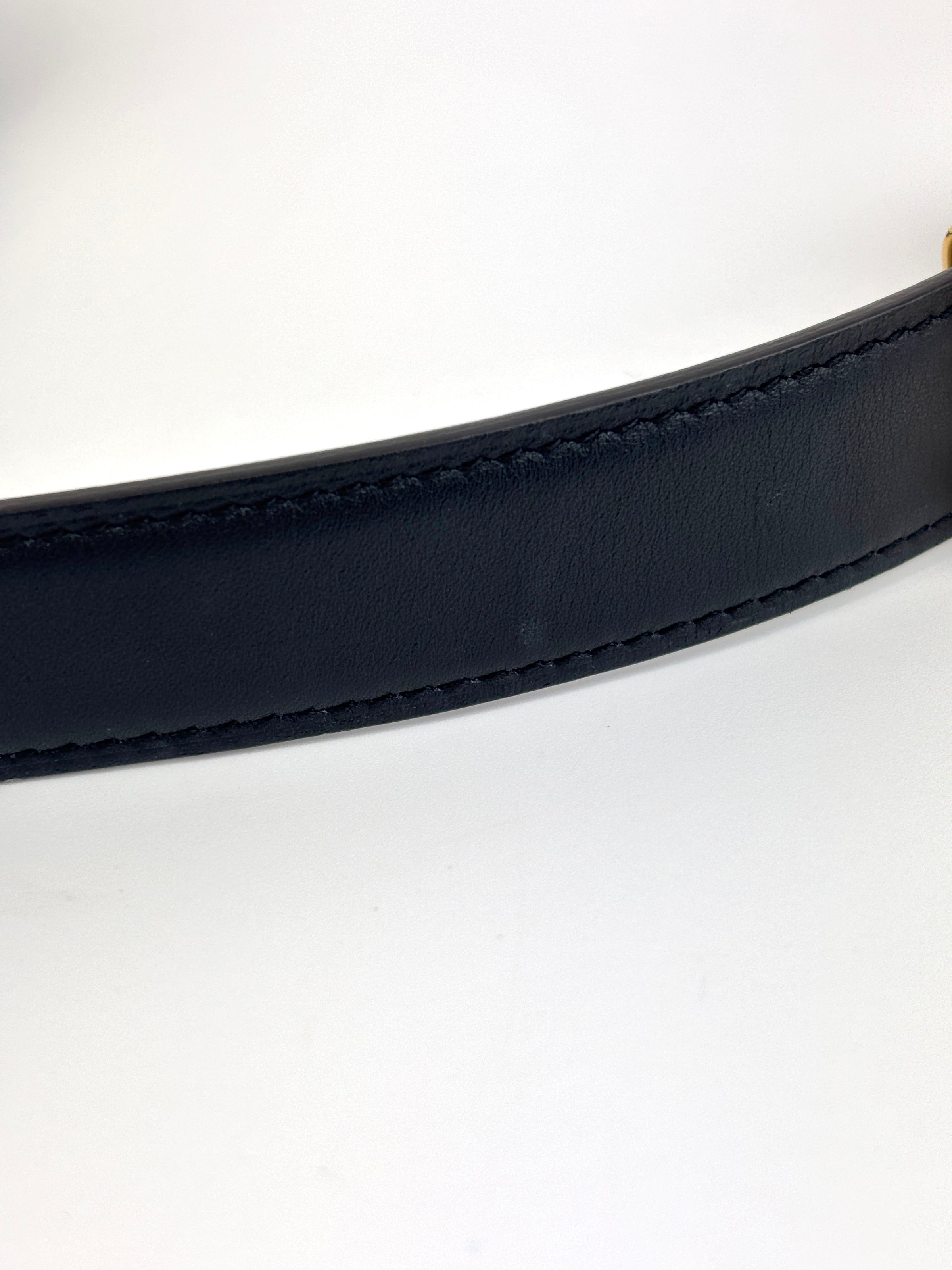 24mm Reversible Swift/Epsom Noir/Etoupe strap & Bubbles Buckle GHW - Glampot