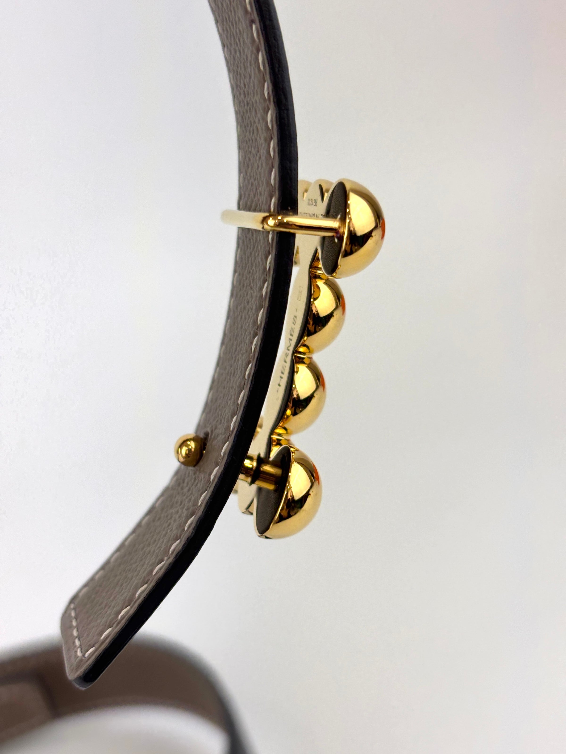 24mm Reversible Swift/Epsom Noir/Etoupe strap & Bubbles Buckle GHW - Glampot