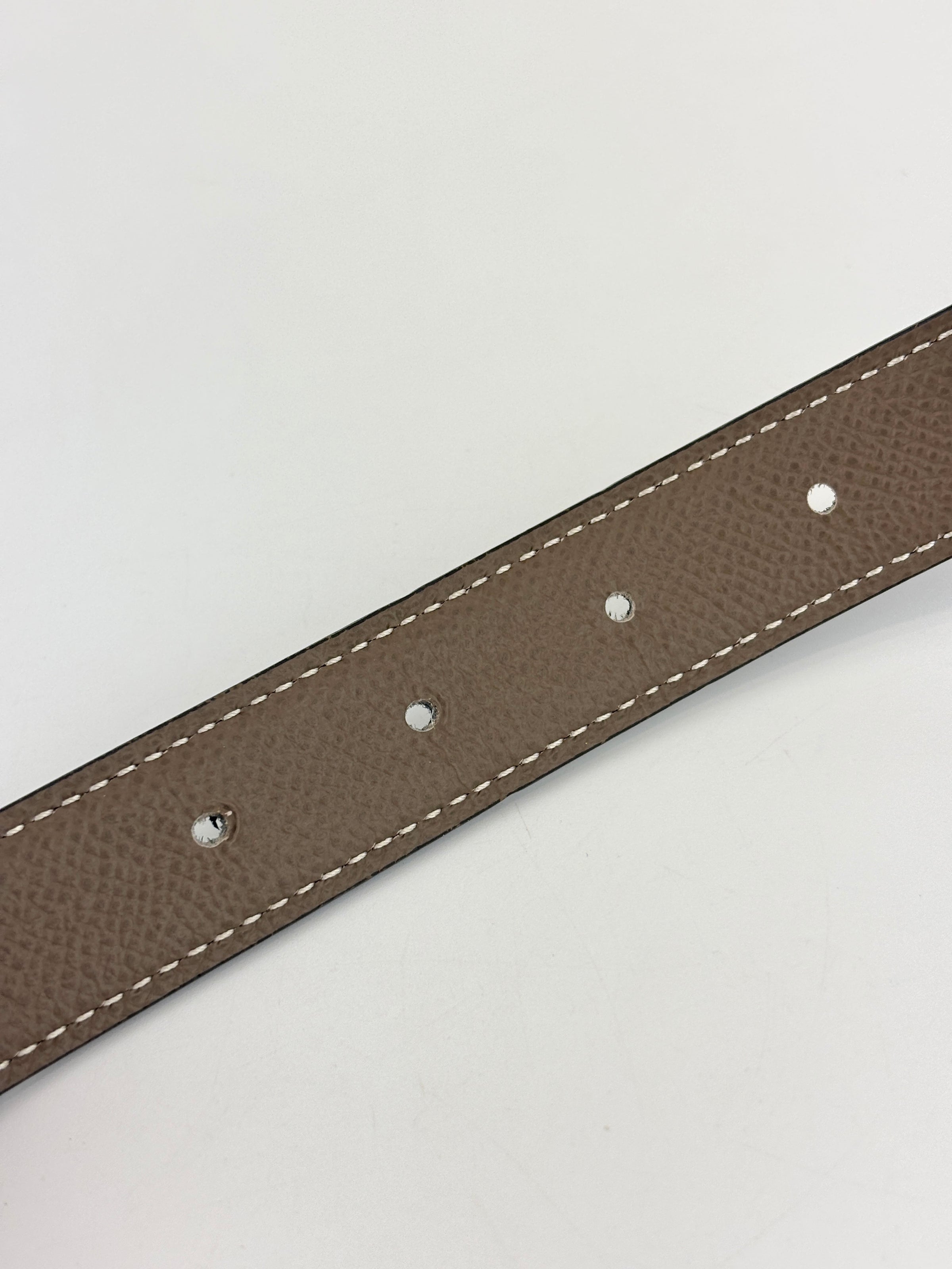 24mm Reversible Swift/Epsom Noir/Etoupe strap & Bubbles Buckle GHW - Glampot