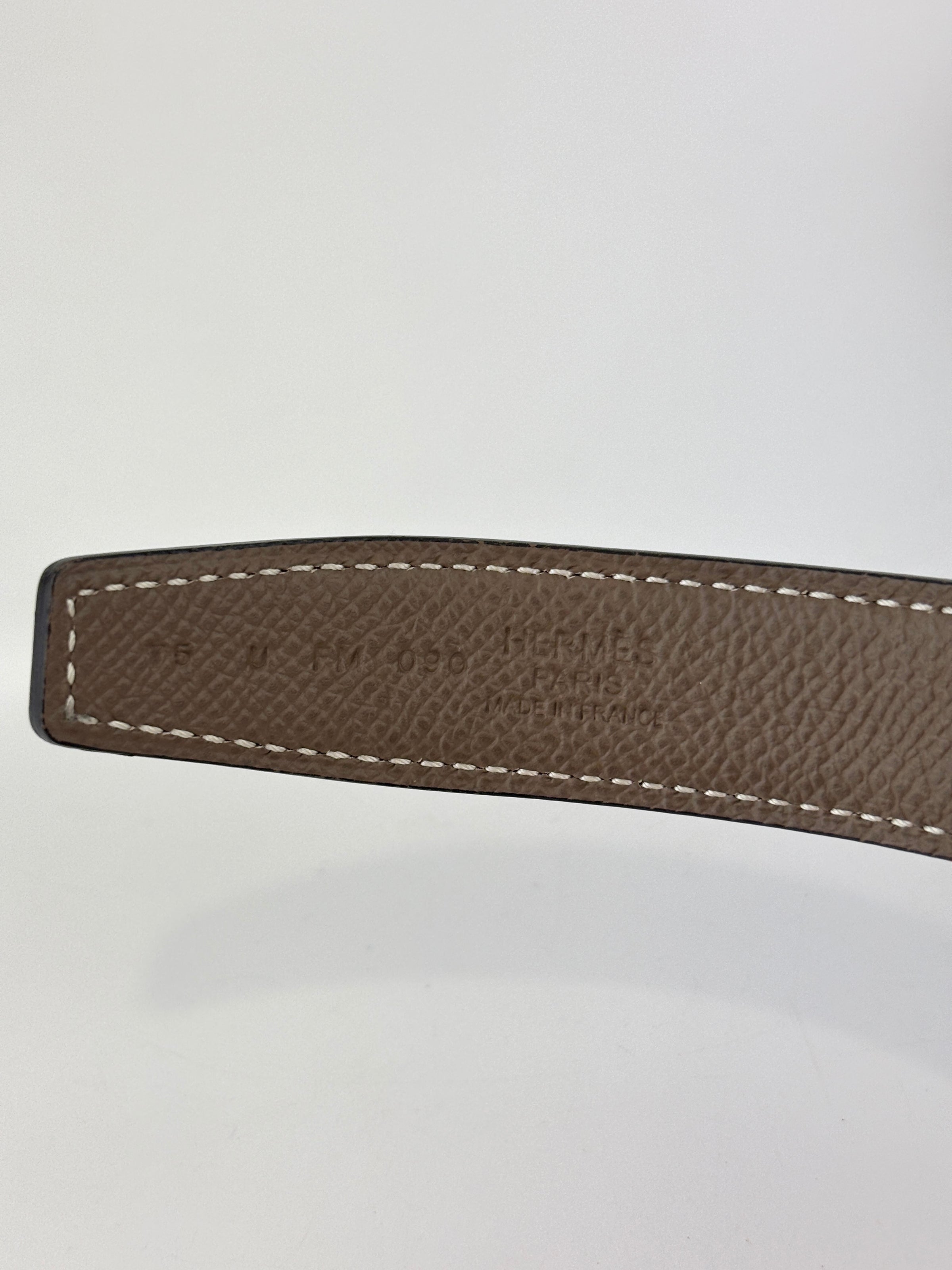 24mm Reversible Swift/Epsom Noir/Etoupe strap & Bubbles Buckle GHW - Glampot