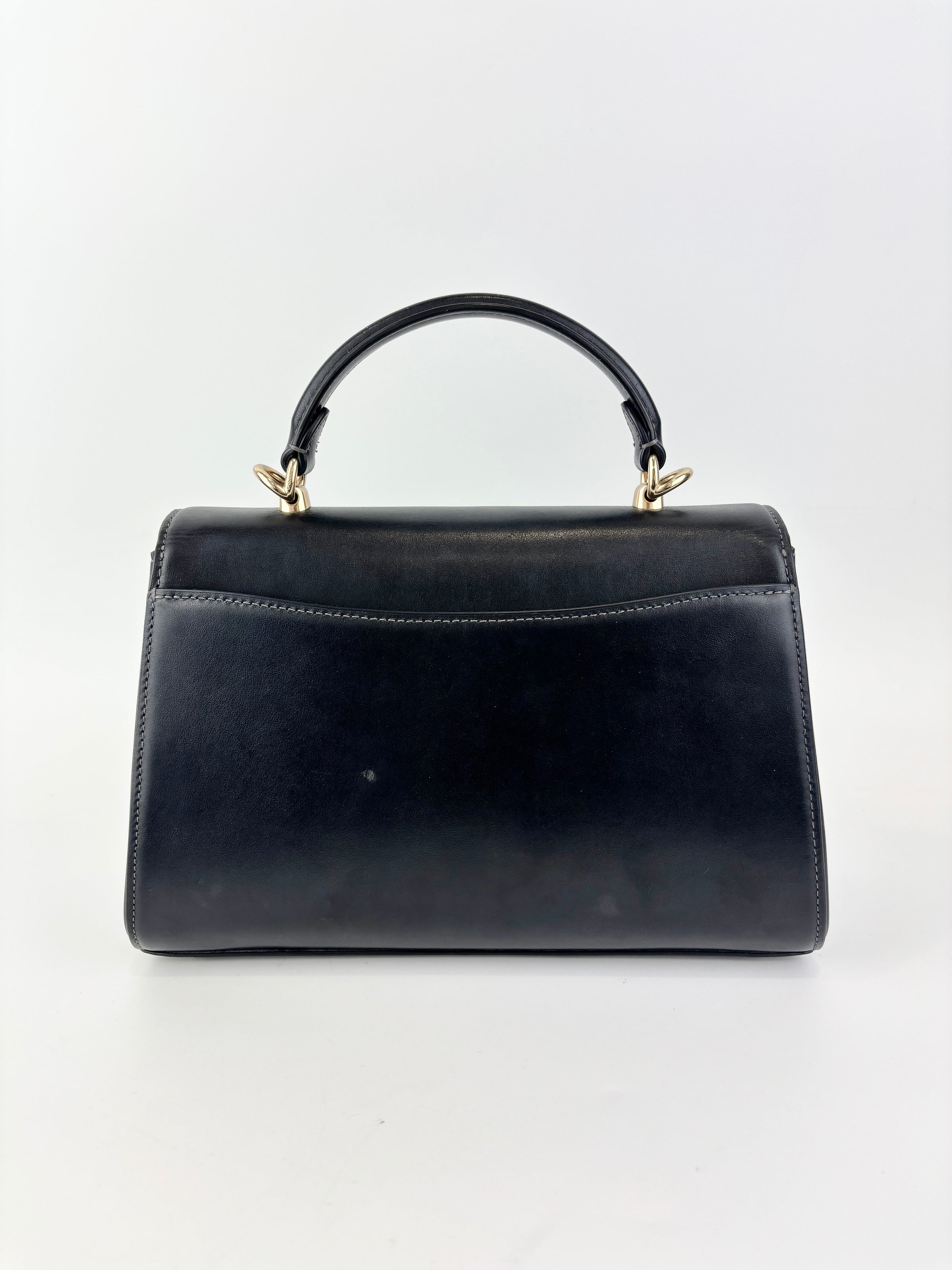 Coach Eliza Top Handle Bag in Black