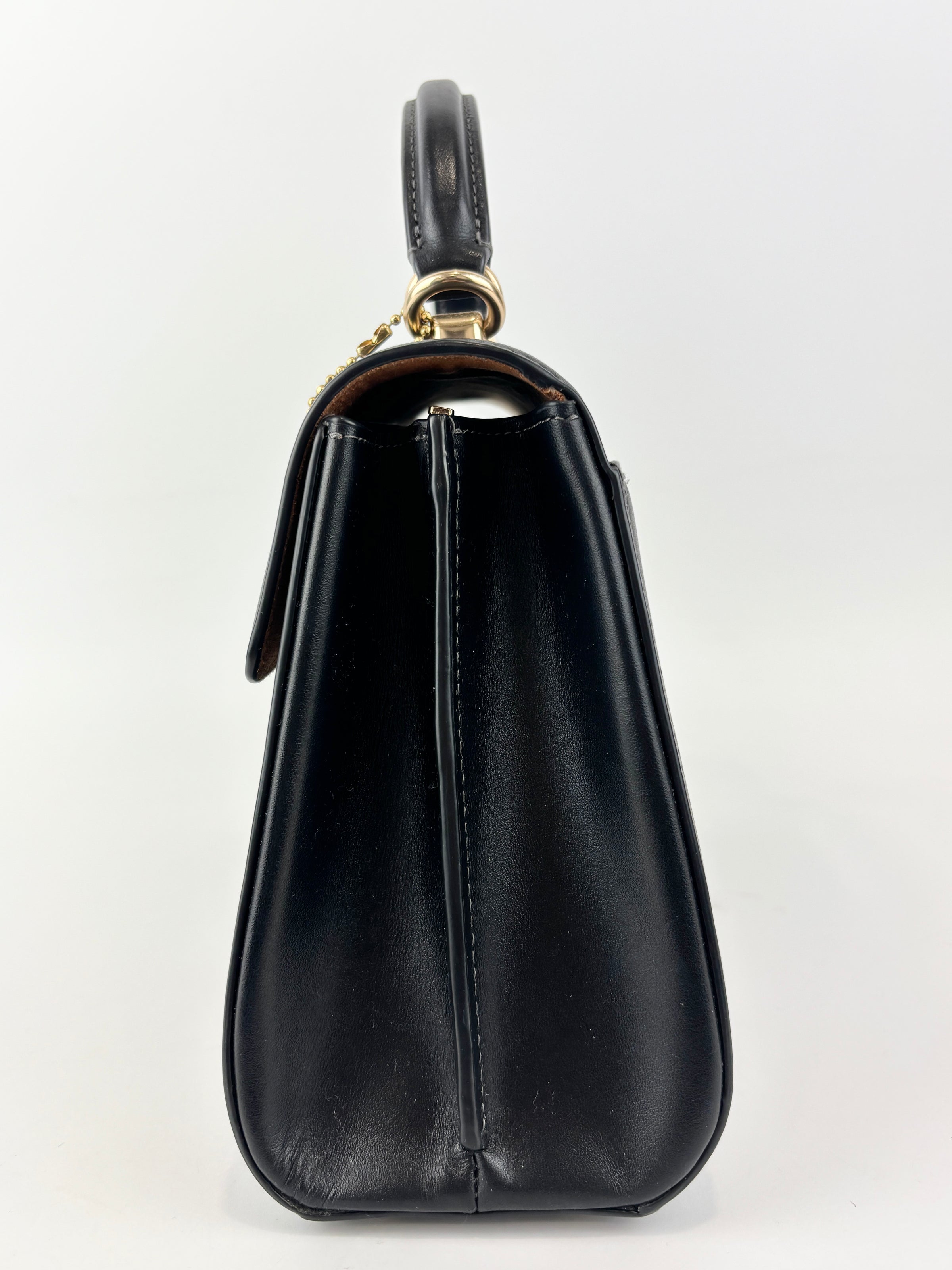 Coach Eliza Top Handle Bag in Black