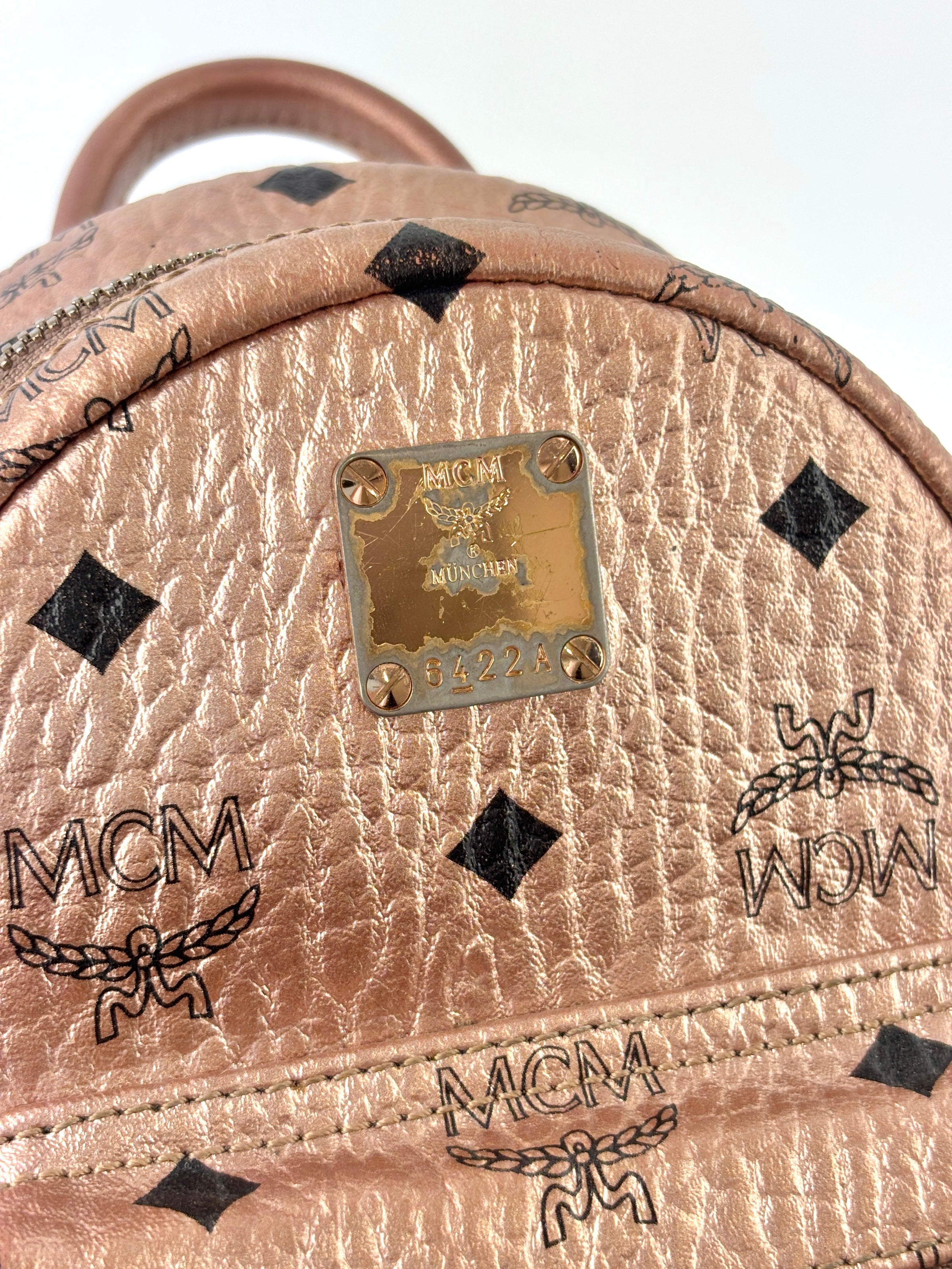 bebe boo backpack x mini MCM Essential Visetos Original Mini Crossbody Bag Champagne Gold One Size
