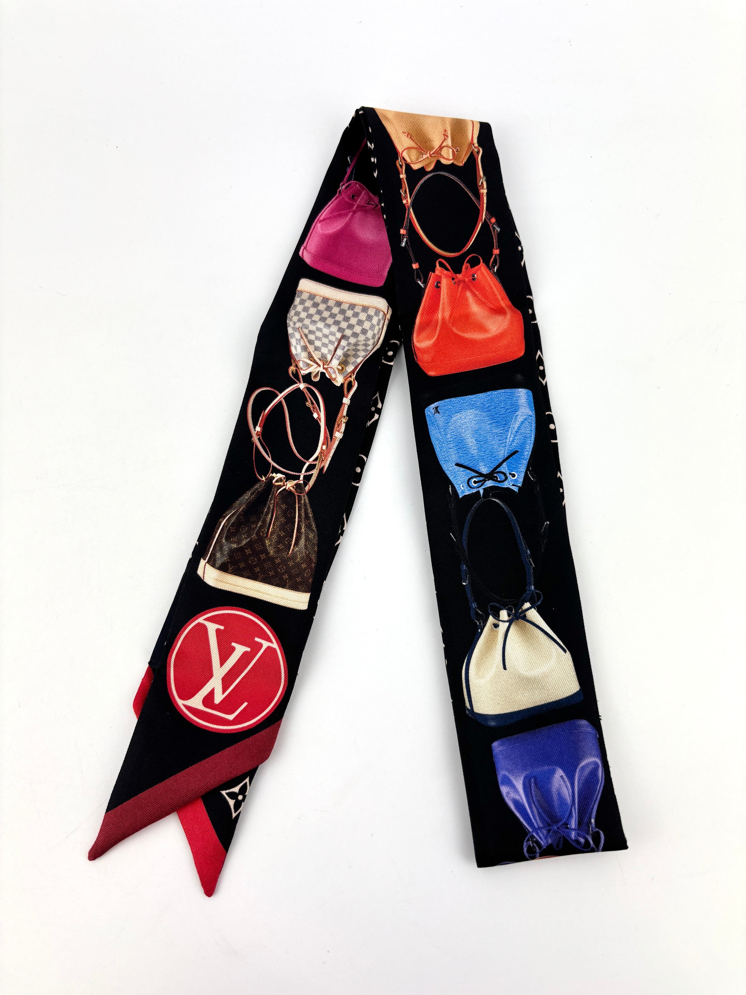 M70857 Silk Monogram Tribute To Noe BB Bandeau Black