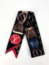 M70857 Silk Monogram Tribute To Noe BB Bandeau Black