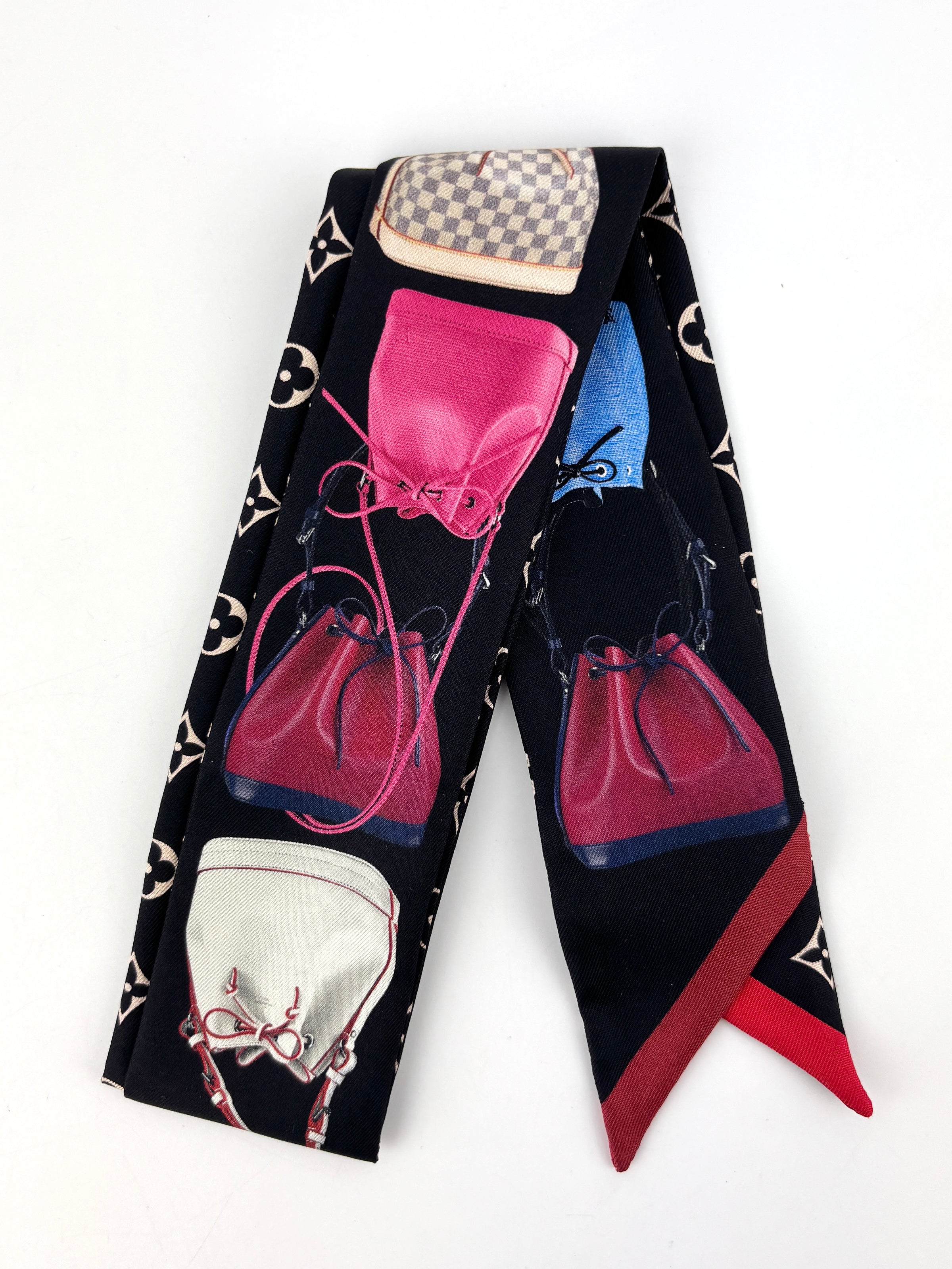 M70857 Silk Monogram Tribute To Noe BB Bandeau Black