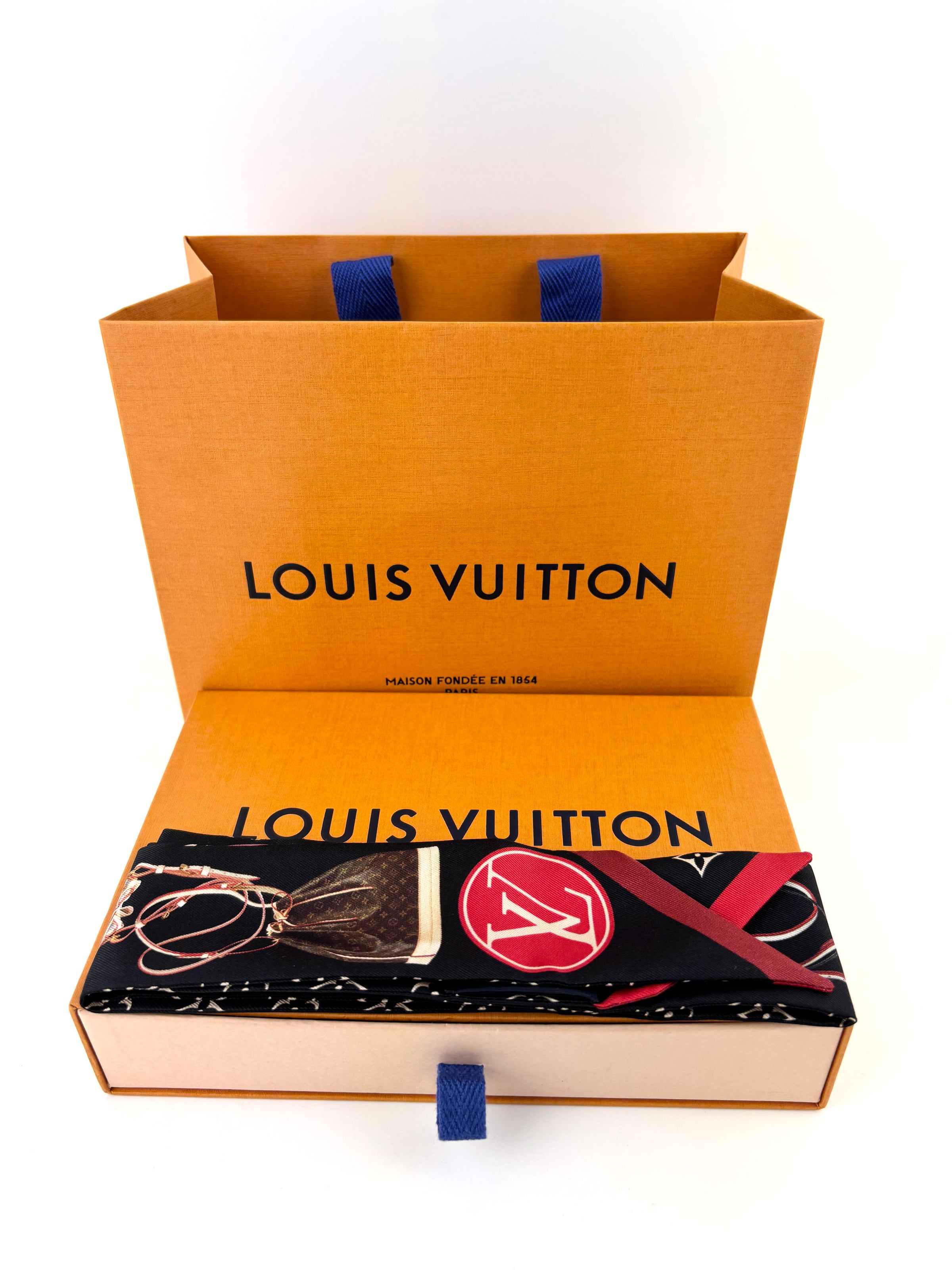 M70857 Silk Monogram Tribute To Noe BB Bandeau Black