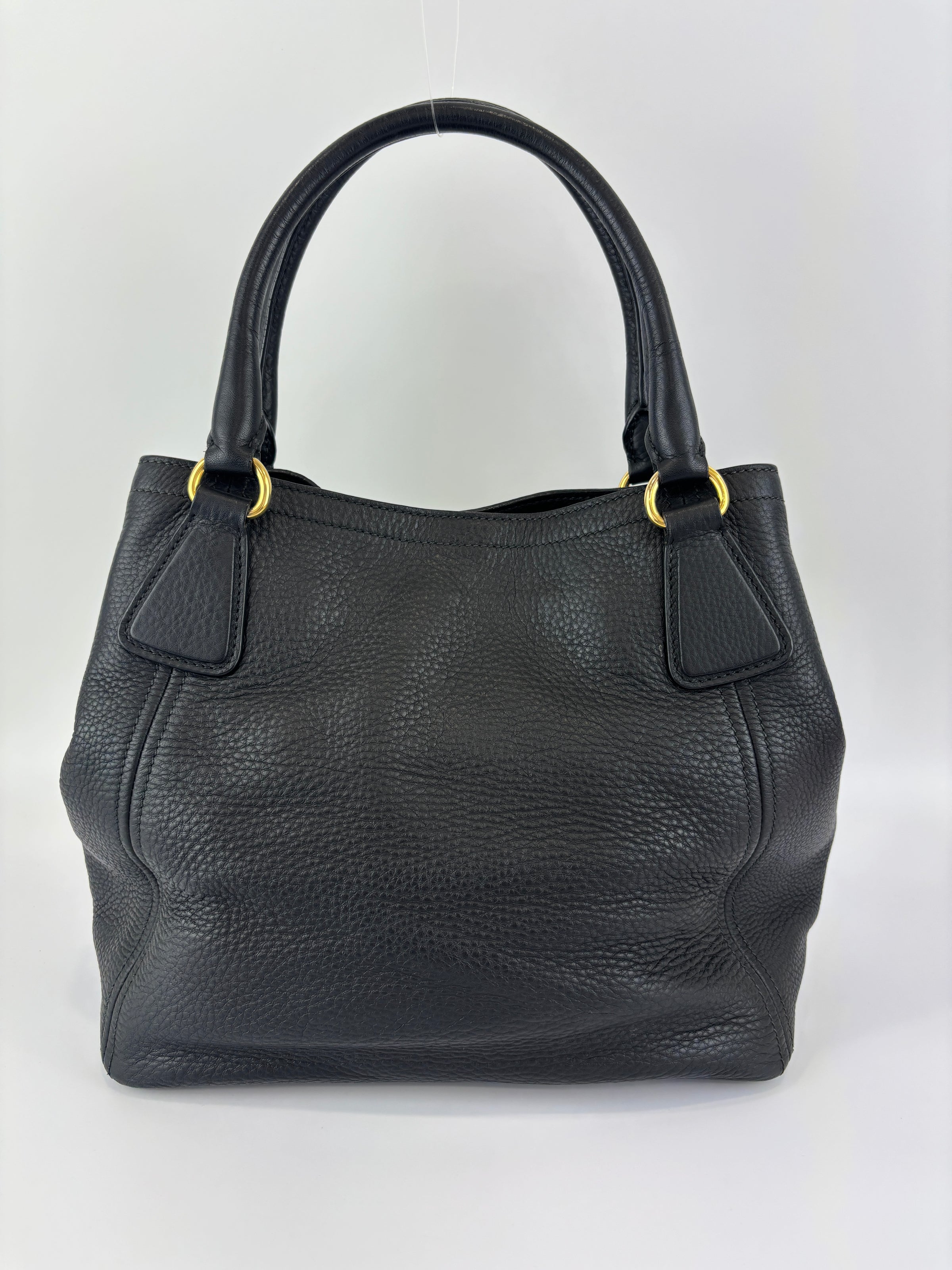 BN2534 Vitello Daino Black Pebbled Leather
