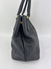 BN2534 Vitello Daino Black Pebbled Leather