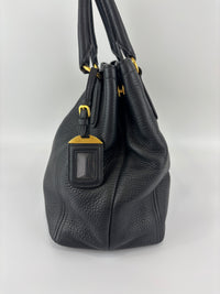 BN2534 Vitello Daino Black Pebbled Leather