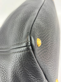BN2534 Vitello Daino Black Pebbled Leather
