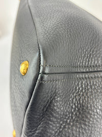 BN2534 Vitello Daino Black Pebbled Leather