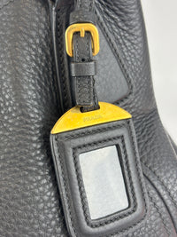 BN2534 Vitello Daino Black Pebbled Leather
