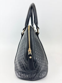 Gucci Micro Guccissima 2-Way Leather Bag Black
