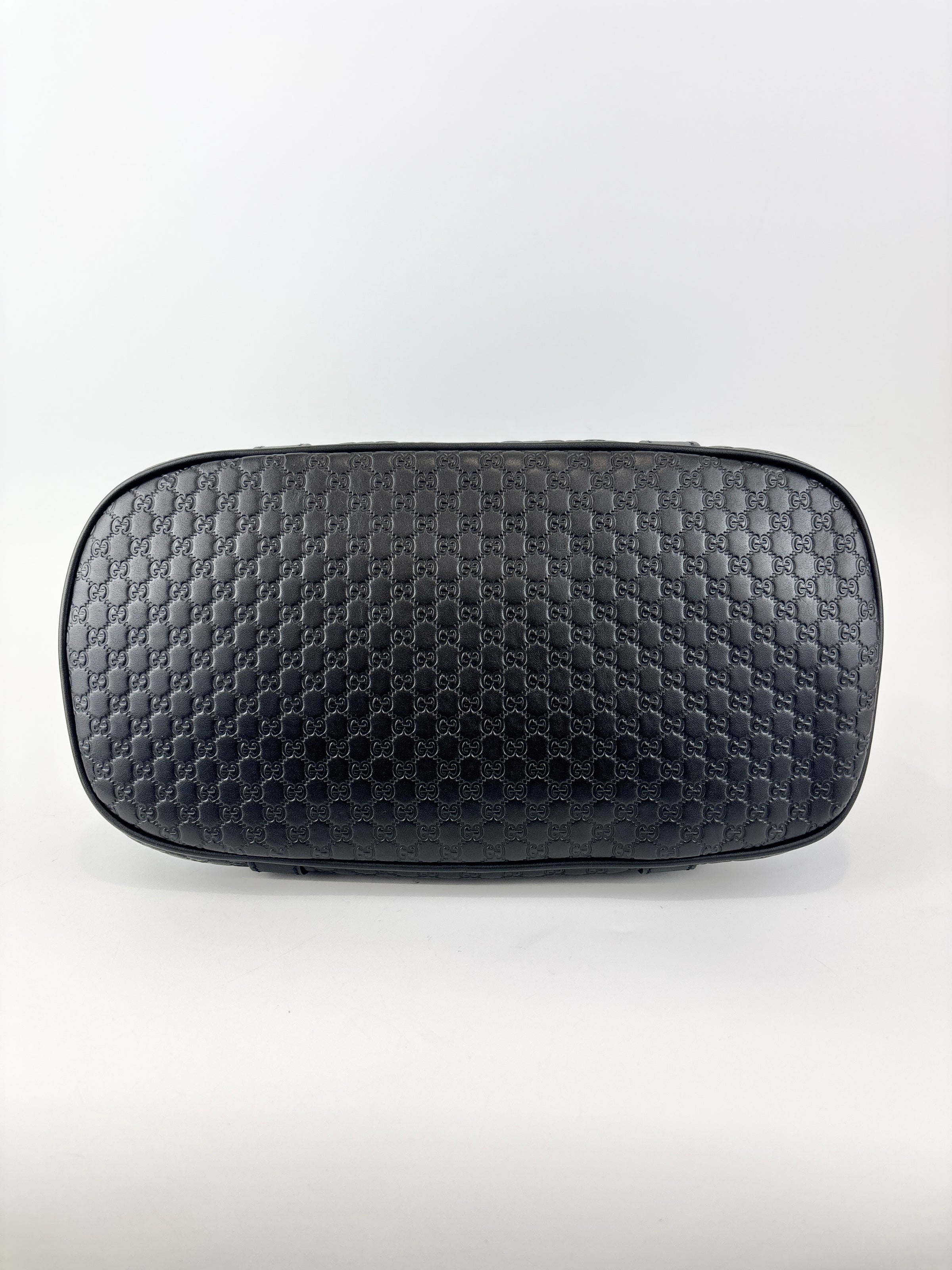 Gucci Micro Guccissima 2-Way Leather Bag Black