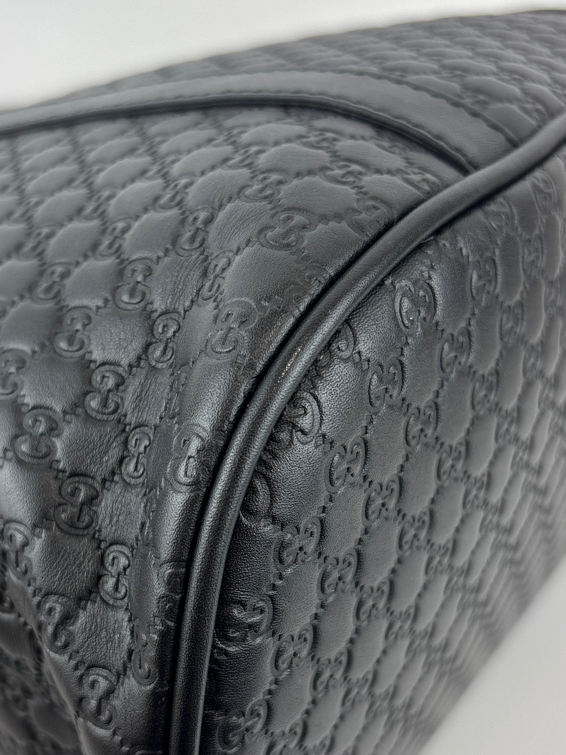 Gucci Micro Guccissima 2-Way Leather Bag Black