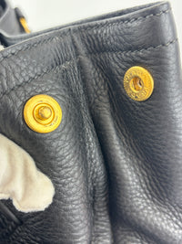 BN2534 Vitello Daino Black Pebbled Leather
