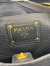 BN2534 Vitello Daino Black Pebbled Leather