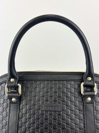 Gucci Micro Guccissima 2-Way Leather Bag Black
