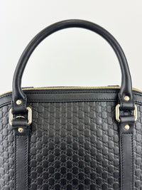 Gucci Micro Guccissima 2-Way Leather Bag Black