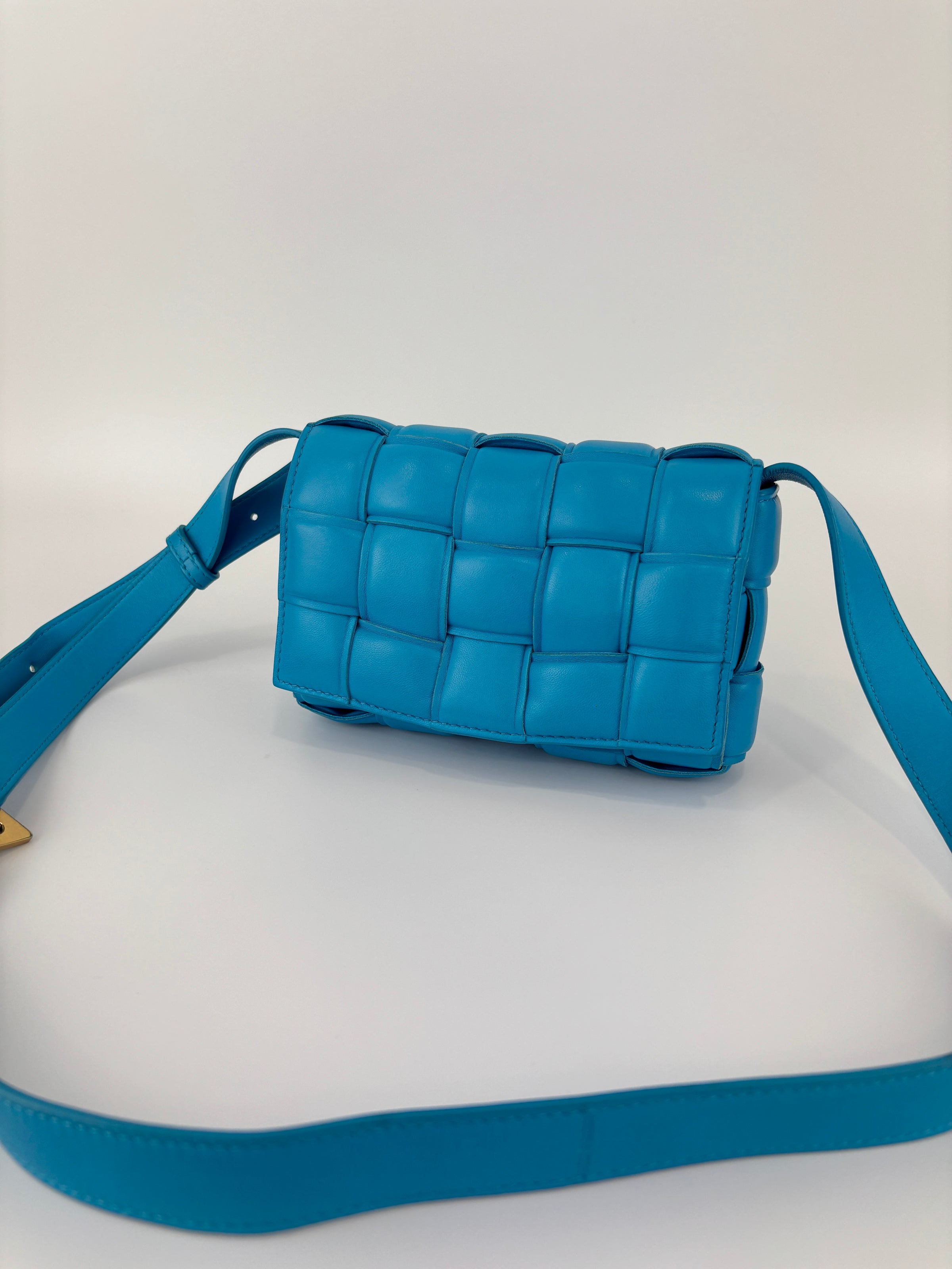 Padded Cassette Bag in Pool Blue GHW
