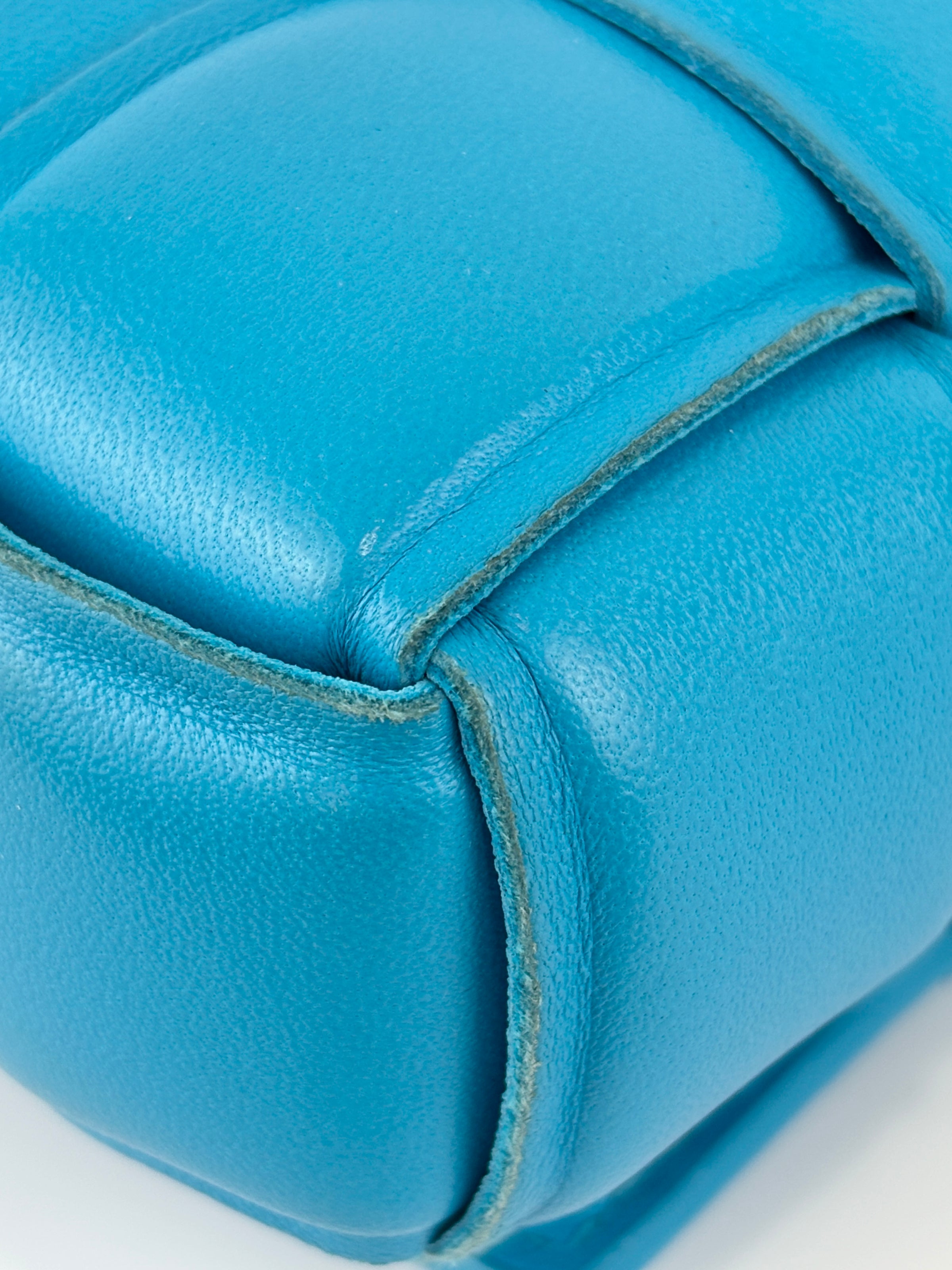 Padded Cassette Bag in Pool Blue GHW