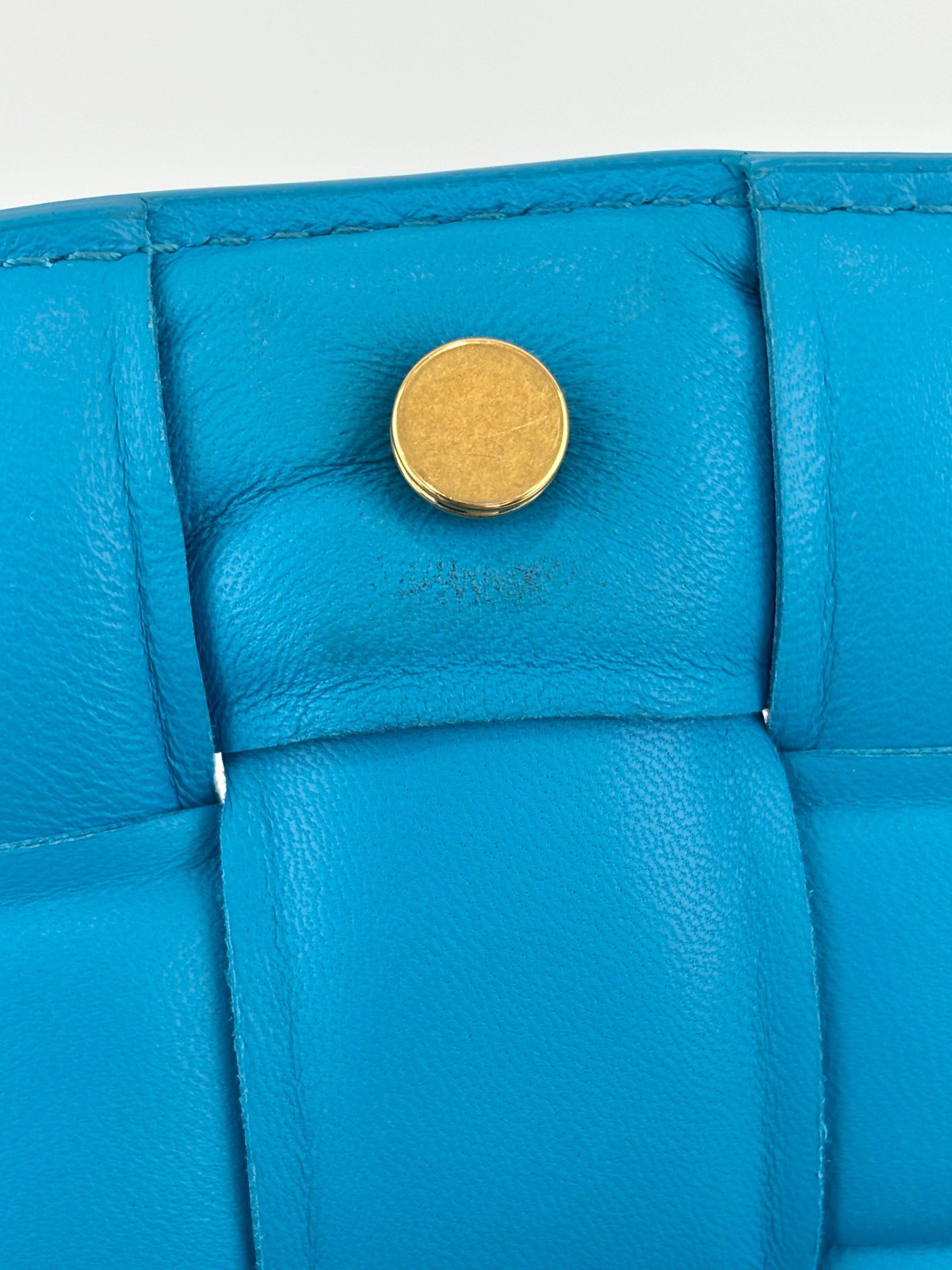 Padded Cassette Bag in Pool Blue GHW