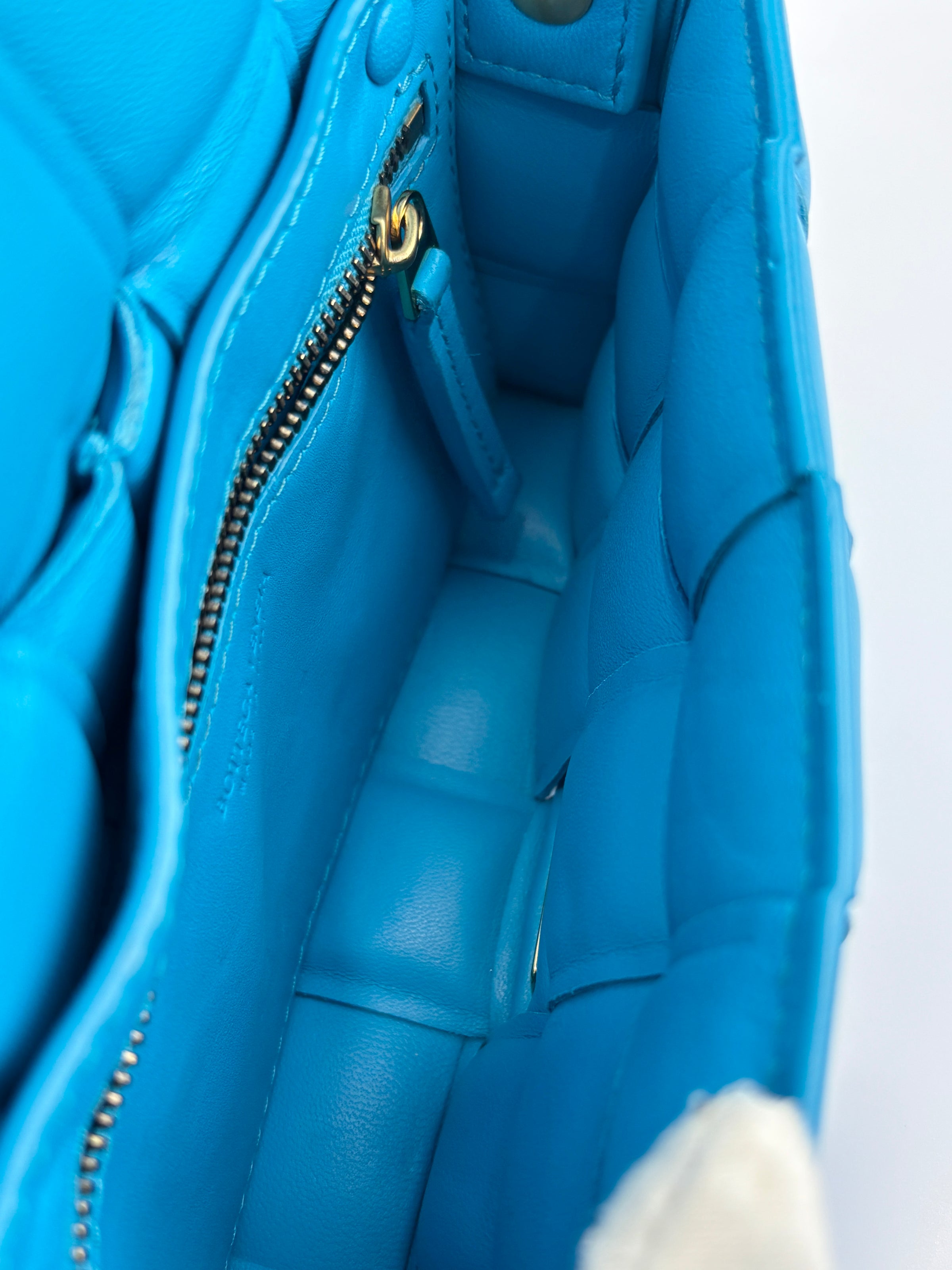 Padded Cassette Bag in Pool Blue GHW