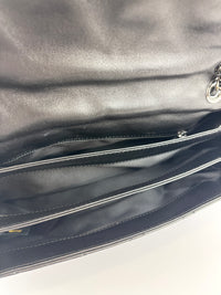 Black Quilted Lambskin Leather 3 Accordion Flap Bag SHW