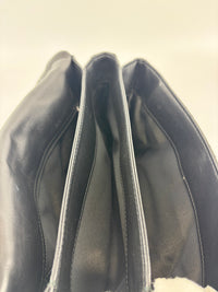 Black Quilted Lambskin Leather 3 Accordion Flap Bag SHW