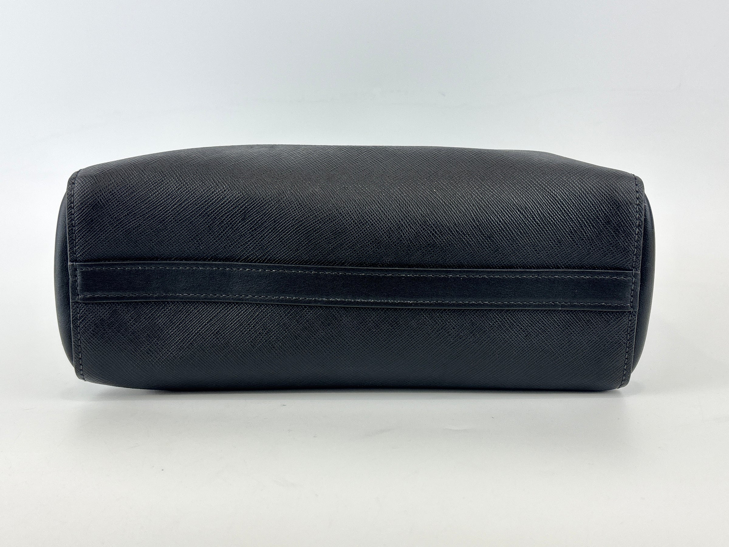 Prada 1BA113 Baltico Saffiano and Soft Calfskin Leather Small Top Handle Crossbody Bag