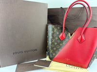 M40459 Kimono Tote in Monogram Canvas and Cerise Red Calfskin
