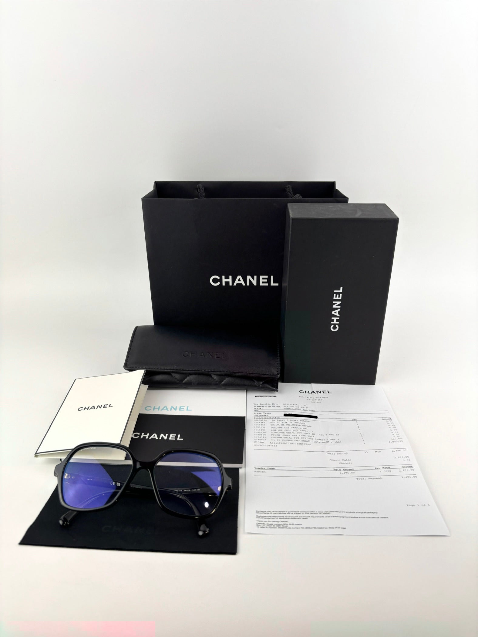Chanel A71441 Butterfly Blue-Light Glasses Black Acetate