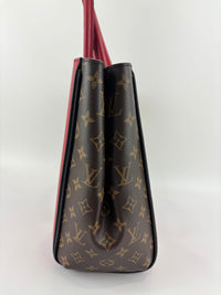 M40459 Kimono Tote in Monogram Canvas and Cerise Red Calfskin