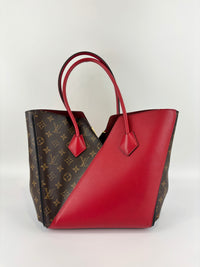 M40459 Kimono Tote in Monogram Canvas and Cerise Red Calfskin